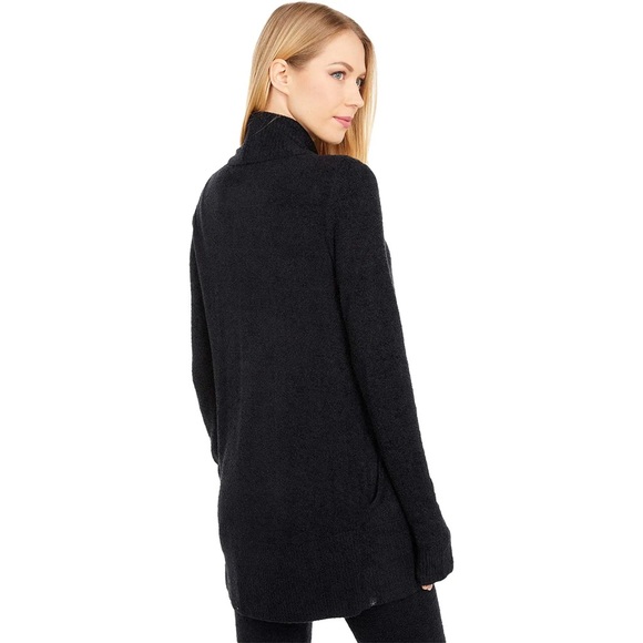 Barefoot Dreams Cozychic Lite Circle Cardi In Black - Picture 5 of 12